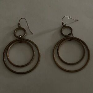 Chic Triple Hoop Gold Earrings